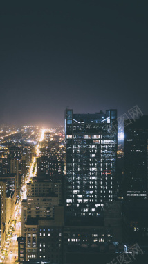 夜晚城市H5背景素材背景