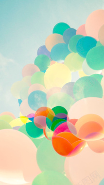 彩色气球梦幻背景背景
