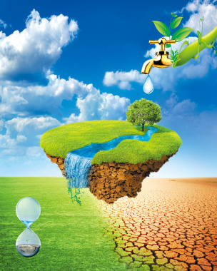 节约用水环保海报背景素材背景