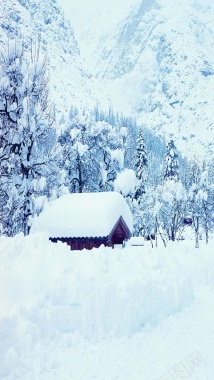 背景H5大雪雪地背景