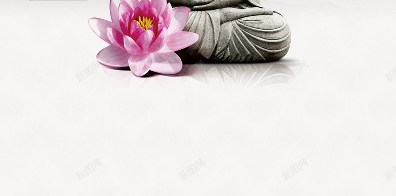 中国风佛文化H5背景素材psd设计背景_88icon https://88icon.com 中国风 佛文化 佛像 花朵 荷花 灰色 天空 白云 佛文化背景