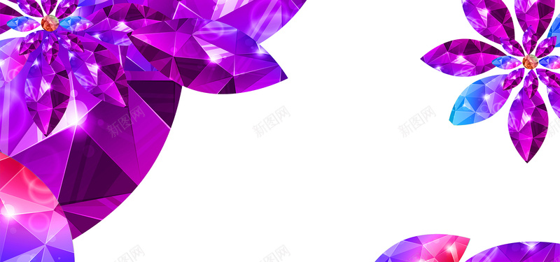 紫色唯美花朵背景背景