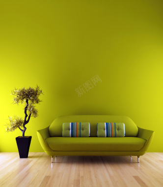 绿色清新竹炭背景室内家居素材背景