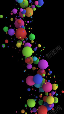 立体彩色球体H5背景图背景