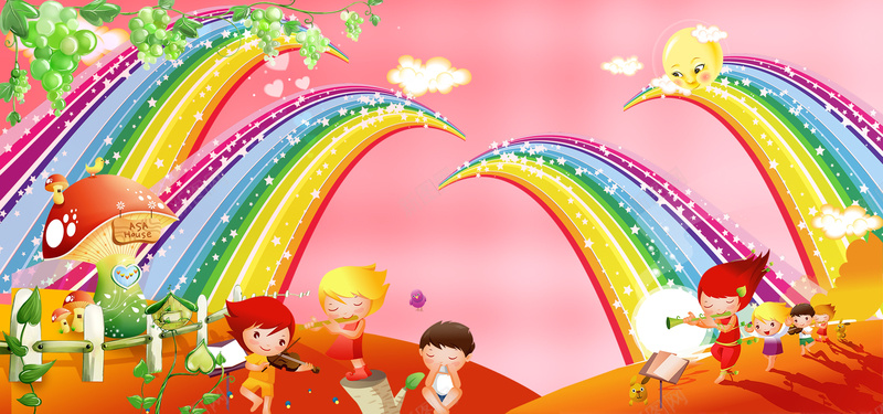 淘宝欢度六一儿童节狂欢海报背景背景