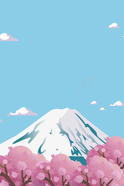 樱花季旅游素材简约日本旅游樱花季海报高清图片