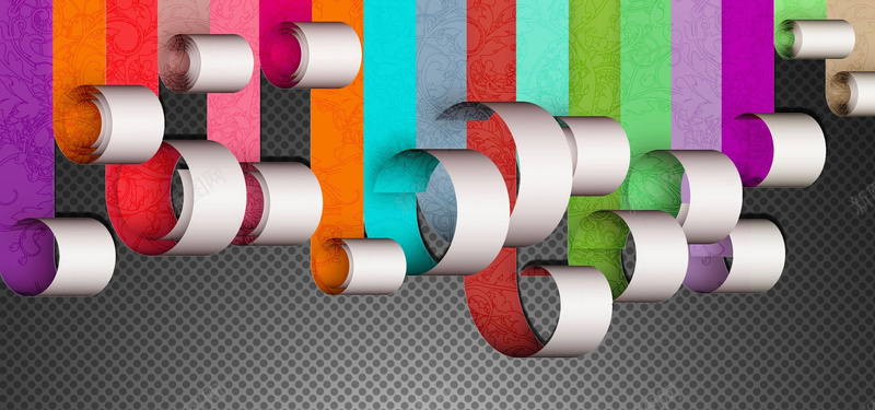 彩色纸条创意背景jpg设计背景_88icon https://88icon.com 海报banner 创意 彩色 立体 纸条 文创