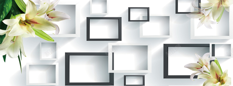 百合花立体背景墙背景bannerjpg设计背景_88icon https://88icon.com anner 百合花 立体 背景 墙 banner 海报banner 其他
