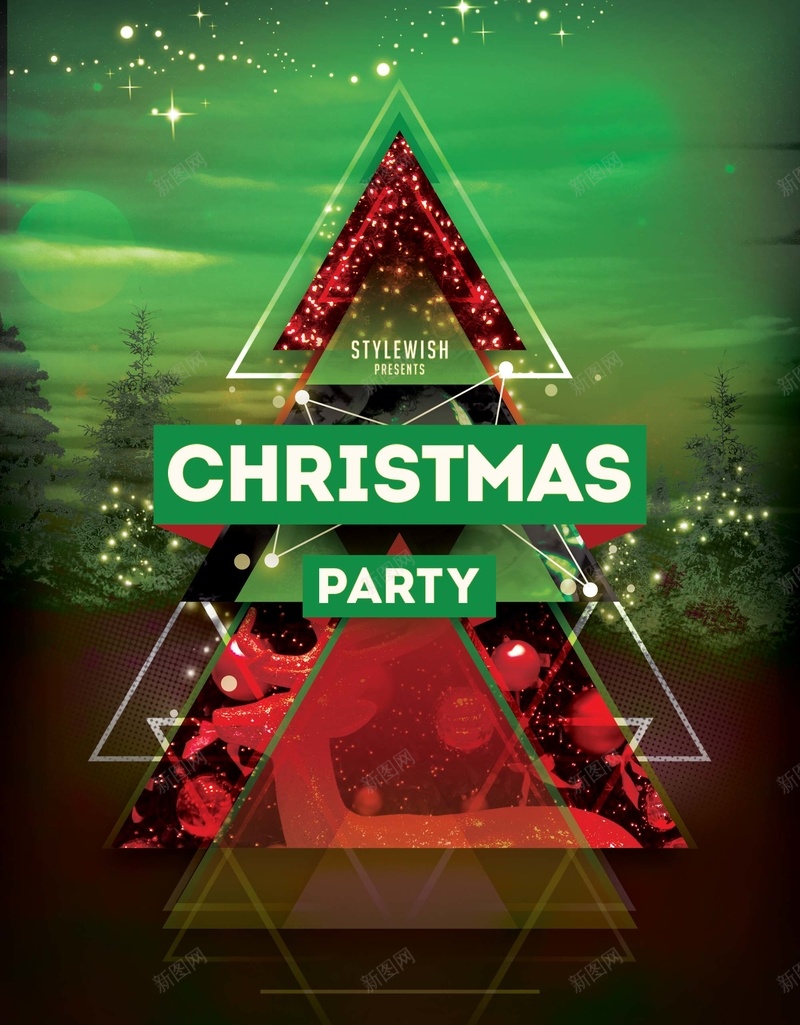 欧美几何风公司圣诞节派对海报psd设计背景_88icon https://88icon.com 几何风 圣诞节 公司 欧美 派对 圣诞礼物 圣诞活动 狂欢派对 海报