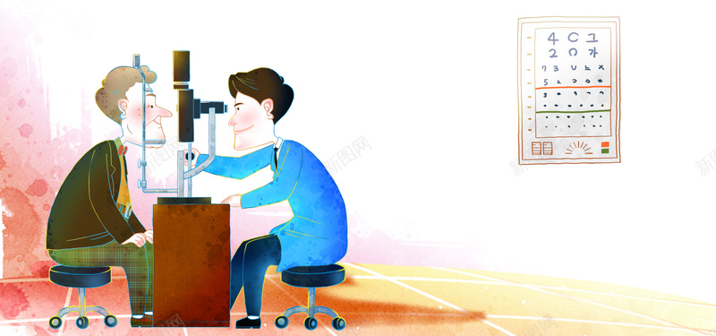 卡通人物眼科医学海报bannerpsd设计背景_88icon https://88icon.com 医学 医学背景图片 卡通 卡通人物 手绘 海报banner 眼科 童趣