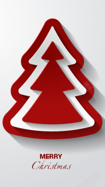 红色圣诞树图案背景图背景