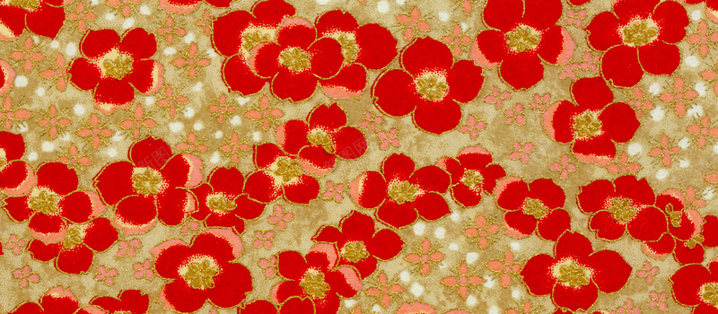 和风日式红黄花朵背景jpg设计背景_88icon https://88icon.com 海报banner 和风 日式 红黄 花朵