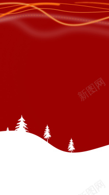 红色圣诞树简单圣诞节H5背景图背景