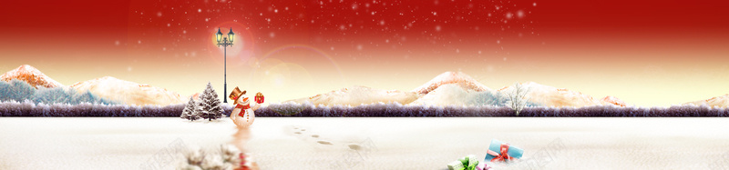 圣诞节banner创意设计psd设计背景_88icon https://88icon.com 海报banner 圣诞树 其他 雪人 淘宝