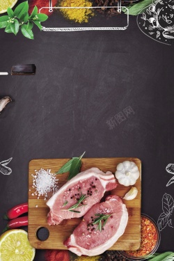 正宗猪肉猪肉铺新鲜猪肉促销高清图片