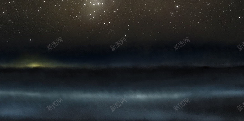 星空下的水平面H5素材背景jpg设计背景_88icon https://88icon.com 唯美 夜晚 星星 星空 星际 H5素材 大气 浩瀚