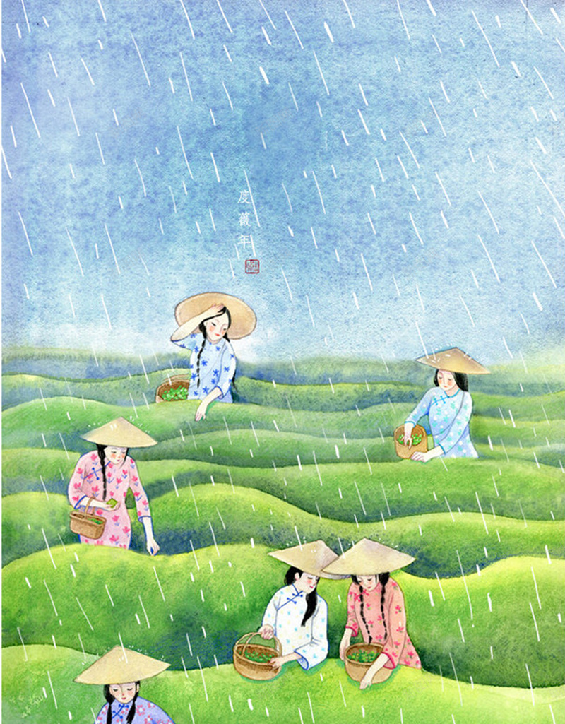 谷雨季节风景美图jpg设计背景_88icon https://88icon.com 简约 时光 季节 节气 小清新 颜色 文艺 浪漫 卡通 风景