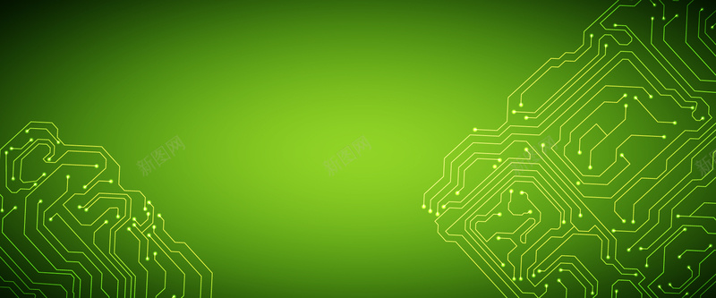 绿色科技电路板背景背景