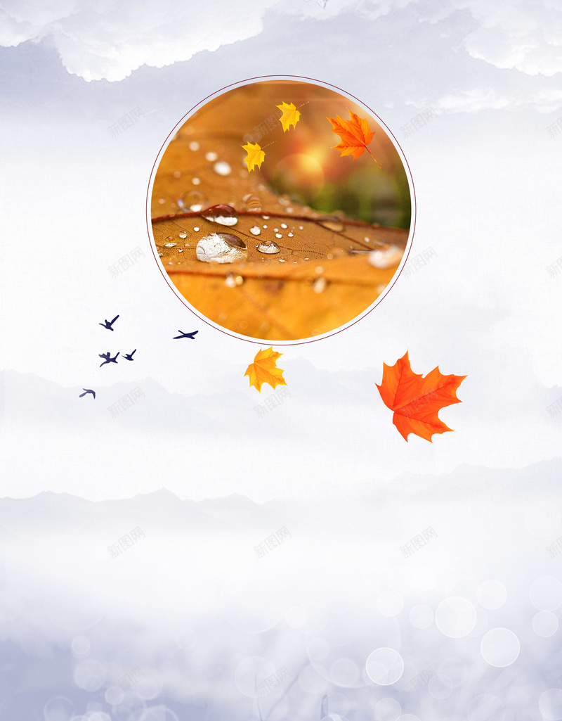 温暖清新白露二十四节气宣传海报背景素材psd设计背景_88icon https://88icon.com 二十四节气 枫叶海报 温暖清新 节气宣传 白露 一夜凉一夜 白露白茫茫 传统中国节气 海报背景 温暖