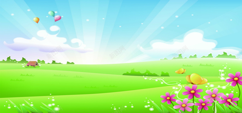 卡通可爱小清新背景背景