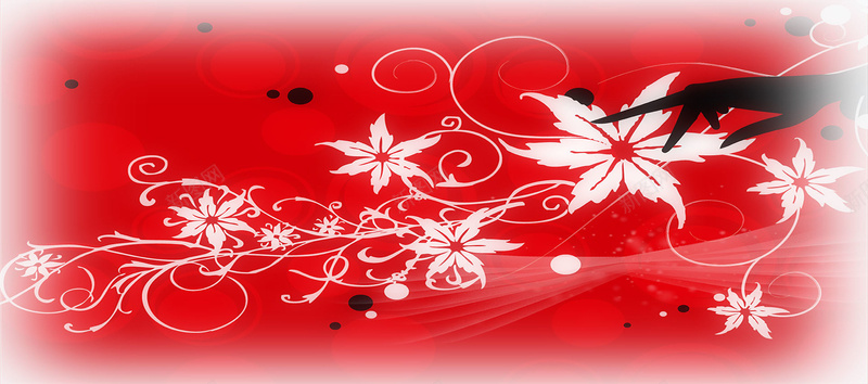 红色手绘花朵背景psd设计背景_88icon https://88icon.com 海报banner 卡通 手绘 红色 花朵 童趣