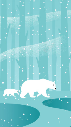遇见冬季森林遇见冬季冬天冬季熊北极熊高清图片
