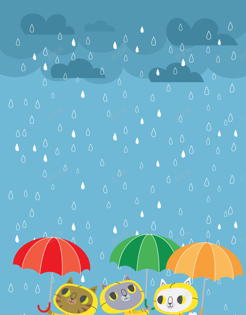 卡通简约小清新下雨背景psd设计背景_88icon https://88icon.com 下雨 卡通 简约 降雨 雨水 雨滴 云彩 雨伞 天气 节气 雨季 下雨背景 下雨海报