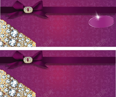 紫色大气钻石美容代金券背景素材图背景