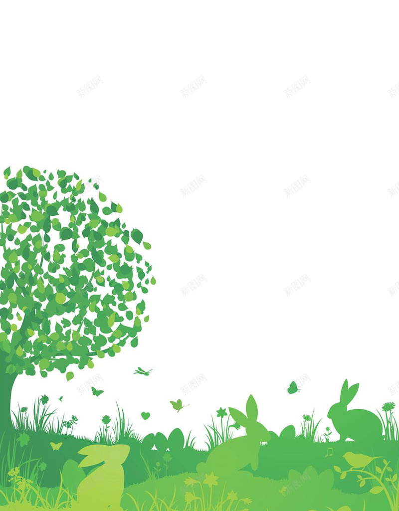 扁平化植树节绿色环保公益海报背景素材jpg设计背景_88icon https://88icon.com 扁平化 植树节 树木 简约 绿色 兔子 草地 公益 环保 背景 素材