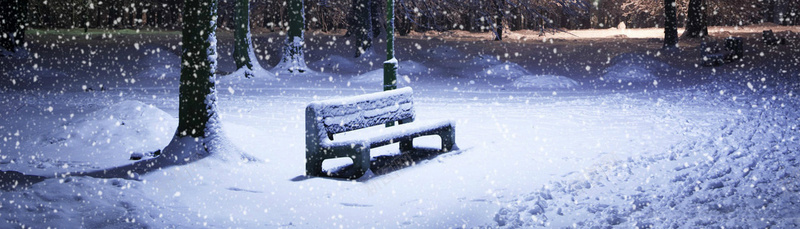 冬天椅子banner创意设计背景