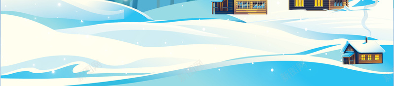 二十四节气蓝色手绘小寒宣传海报psd设计背景_88icon https://88icon.com 中国传统节气 二十四节气 小寒海报 节气海报 手绘 冬季促销 房子 雪景 雪地 超市 商场