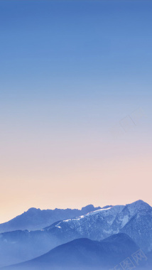 唯美天空山峰H5背景背景