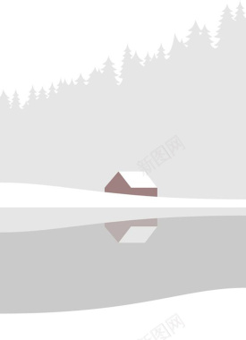 扁平白色冬季H5背景背景