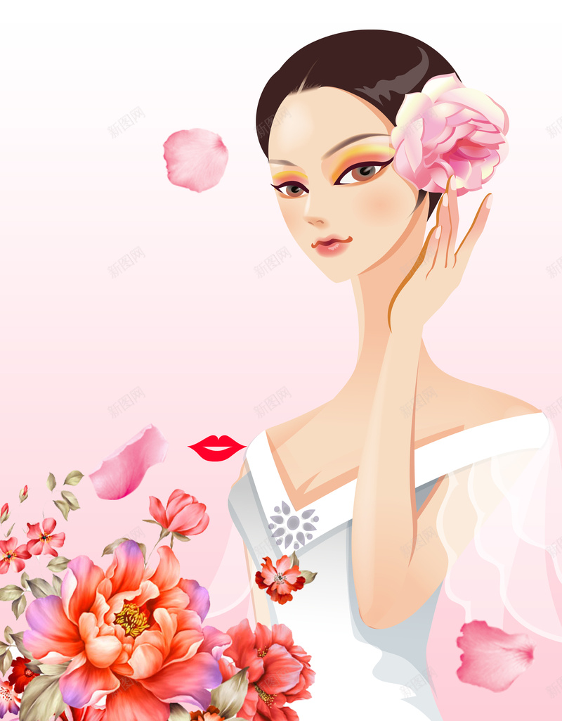 韩式半永久定妆海报背景psd设计背景_88icon https://88icon.com 半永久定妆 定妆海报 韩式整形 微整形 海报 韩式半永久 美女 鲜花