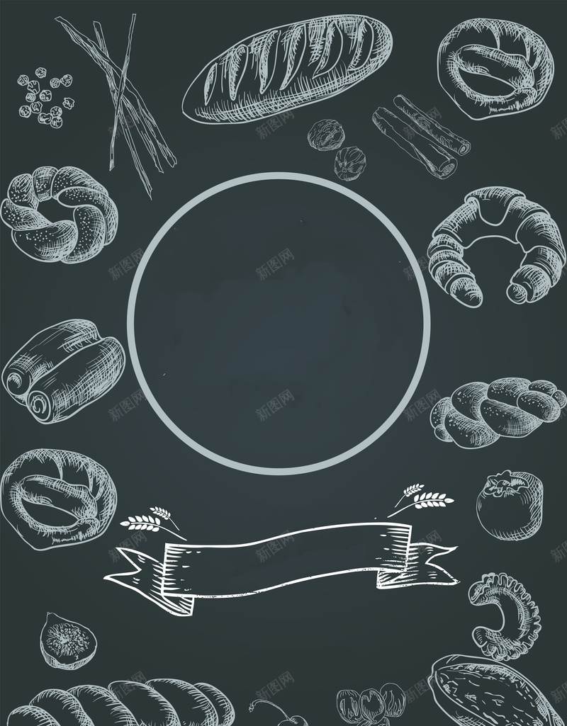 吃货节美食海报背景jpg设计背景_88icon https://88icon.com 吃货节 美食 黑色 甜甜圈 甜点 蛋糕 面包 吃货 节日糕点