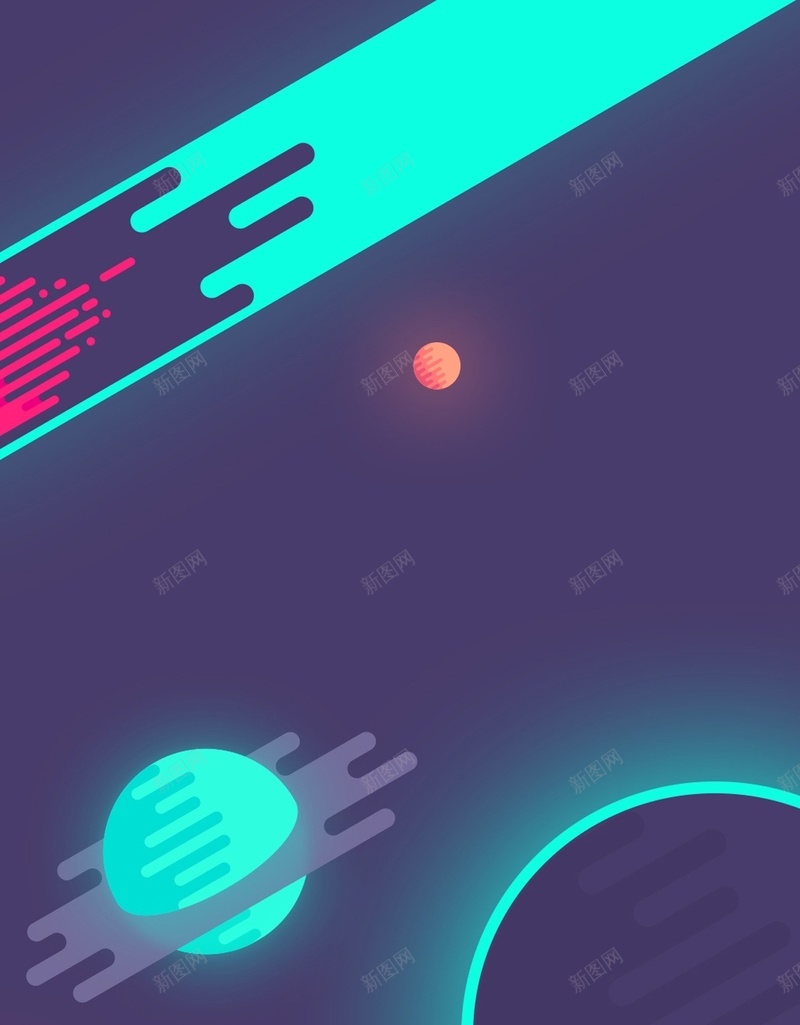 扁平宇宙星球矢量背景图jpg设计背景_88icon https://88icon.com 扁平 宇宙 星球 星系 卡通 几何 矢量 扁平化