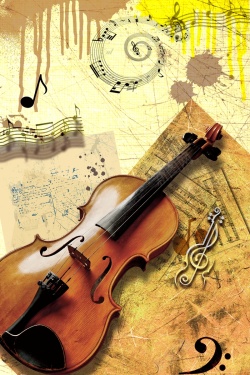 少儿声乐小提琴音乐培训海报背景素材高清图片