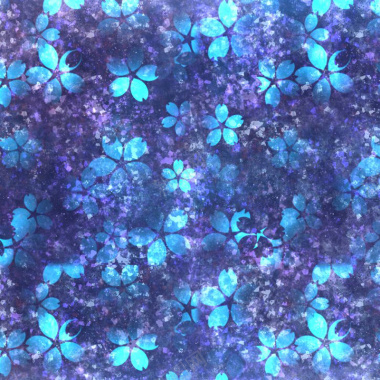 紫底蓝花梦幻纹理背景背景