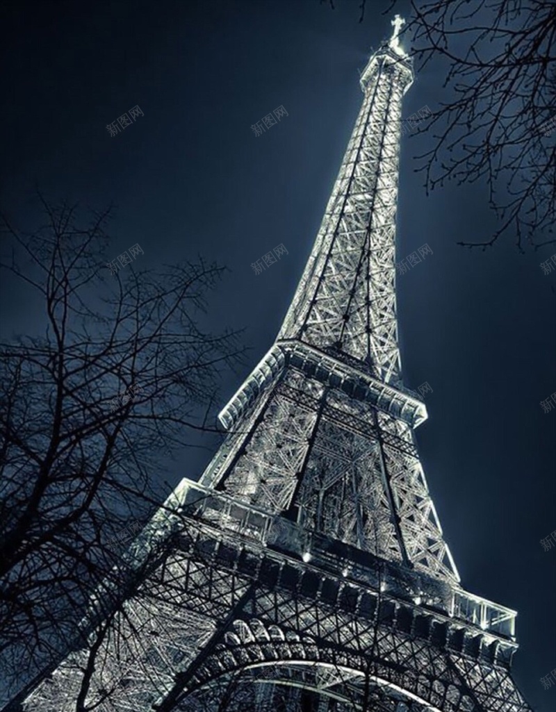 埃菲尔铁塔夜景H5背景jpg设计背景_88icon https://88icon.com 埃菲尔铁塔 夜景 灯光 风景 彩色 H5 h5 摄影