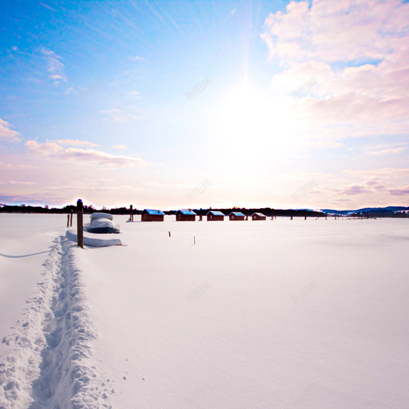 雪景主图psd设计背景_88icon https://88icon.com 雪 下雪 蓝天 女鞋 主图