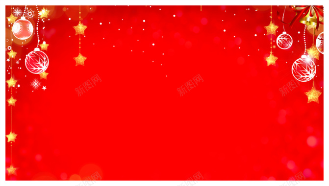 红色圣诞喜气洋洋海报素材背景