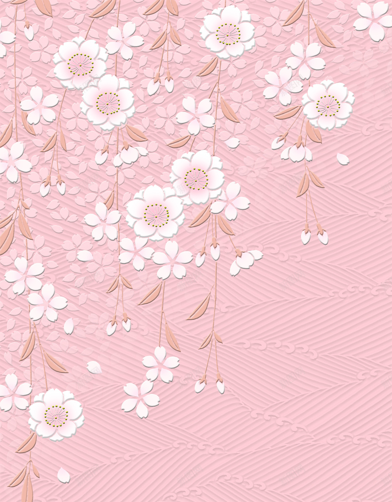 粉色立体花卉背景jpg设计背景_88icon https://88icon.com 清新 甜美 立体 粉色 花卉