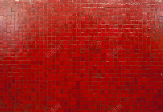 红色瓷砖方块拼接艺术背景背景