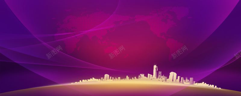 商务会议紫色绚丽背景图背景