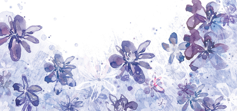 手绘紫色花朵背景psd设计背景_88icon https://88icon.com 紫色花朵 水墨 浪漫 紫色 花朵 手绘花朵 海报banner 卡通 童趣 手绘