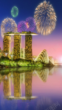 新加坡城市素材背景背景