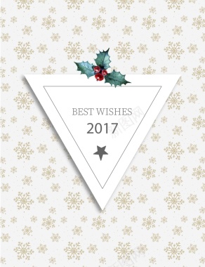 美式圣诞节雪花祝福季节2017海报背景背景