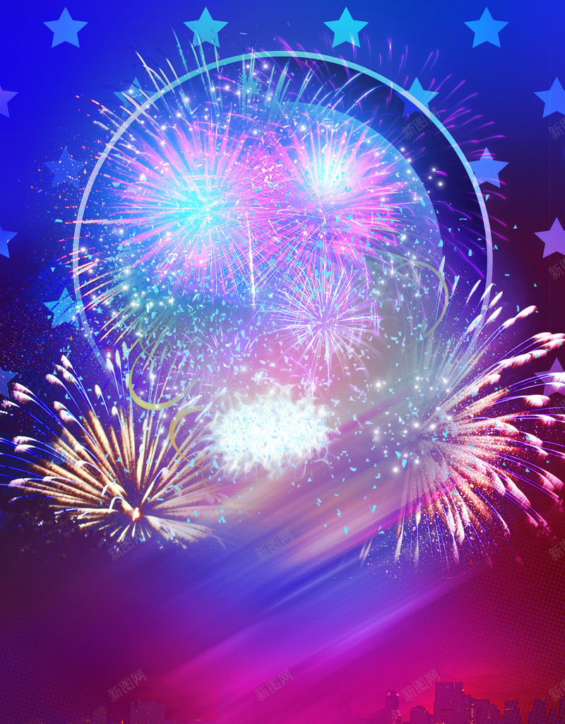 多彩烟花广告背景psd设计背景_88icon https://88icon.com 烟花 多彩 繁星 烟火 绚丽 唯美 炫彩 夜景 城市 江景