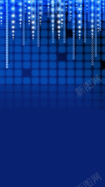 科技感商务蓝色H5背景素材背景