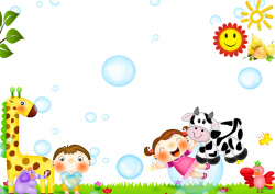 欢乐动物园卡通小朋友欢乐动物园高清图片